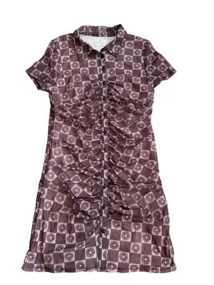 URBAN OUTFITTERS Brown Y2K Button Down Dress Size Large thumbnail 5
