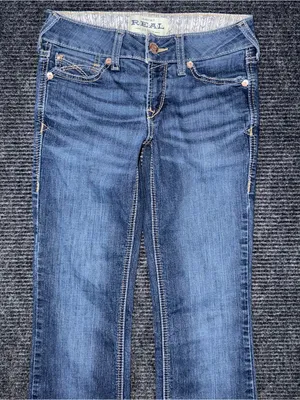 Ariat REAL Mid Rise Arrow Fit Jocelyn Boot Cut Jean 26 x 34 LONG 10036087 EUC thumbnail 4