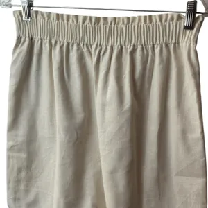 NEW J.‎ Crew Linen Blend Ivory Lined Scallop Hem Skirt Coastal Minimalist 4 thumbnail 6