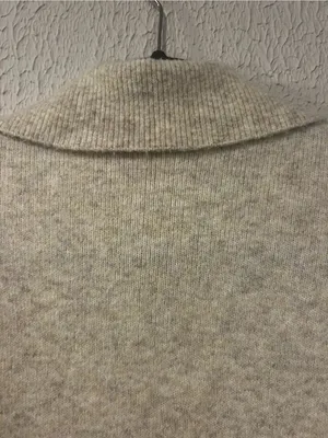 Abercrombie & Fitch Cream Collared Log Sleeve Midi Sweater Dress size X Small thumbnail 6