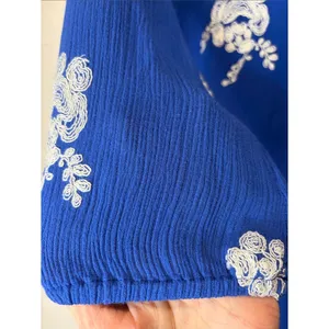 Altar'd State Royal Blue Back Cutout Shapeless Textured Long Sleeve Mini Dress M thumbnail 6