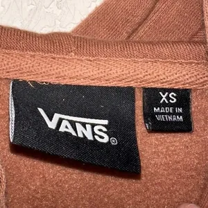 Vans Cropped Hoodie XS Brown‎ Pullover Sweatshirt Checkerboard Logo Graphic thumbnail 4