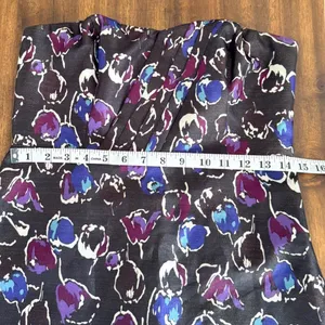 American‎ Eagle Outfitters Strapless Floral Mini Dress Purple Blue Size 6 thumbnail 11