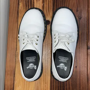 Dr. Martens 27214 Vegan Oxford Shoes Men's Size 6 Women's Size 7 White Leather thumbnail 21