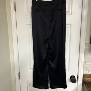 House Of Harlow Satin Acetate‎ Navy Pants Size 6 thumbnail 2