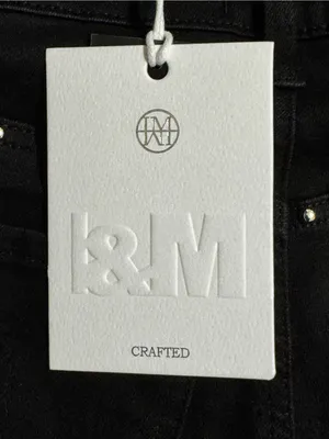 I&M High Rise Black Barrel Studded Jeans thumbnail 10