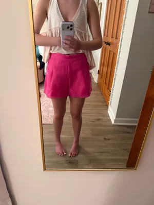 TCEC Pink High Waisted Shorts thumbnail 2