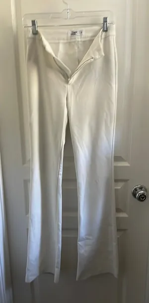 White flare pants thumbnail 1