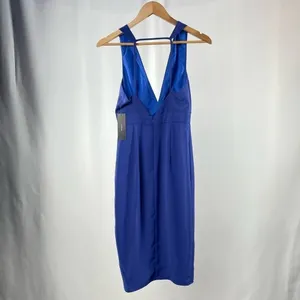 NWT Lulus Idina Backless‎ Bodycon Midi Dress In Royal Blue Size Extra Small thumbnail 5