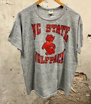 Vintage 70s Russell Athletic NC State Wolfpack USA Made College T-Shirt XL Sport thumbnail 1