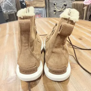 Sorel Boots Women's Size 5 Explorer II Joan Tan Suede Faux Fur Waterproof Snow thumbnail 5