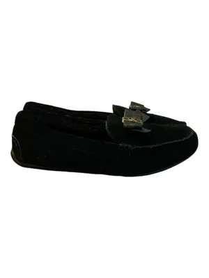 Michael Kors Black Suede Moccasin Slippers Faux Shearling NWOT Size 8.5M thumbnail 3