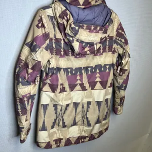 Burton Dryride Thermolite Snowboard Jacket XS Purple Aztec Geometric Print Coat thumbnail 3