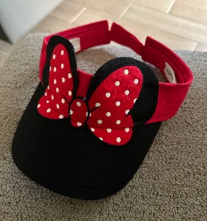 Disney Parks Red Minnie Mouse Logo Visor thumbnail 1
