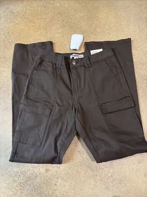 Madden Girl Brown Boot Cut Cargo Pants thumbnail 3
