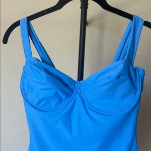 Skims Signature Swim Underwire One Piece‎ in Blue Tide NWT Size Medium thumbnail 5
