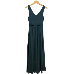 Luus Thoughts of Hue Emerald Green Surplice Maxi Dress size XS NWT thumbnail 4