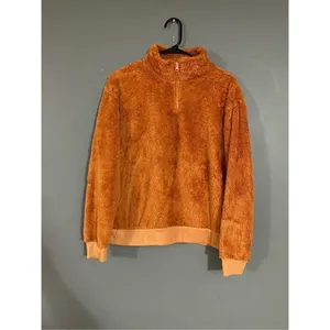 Fifth Sun Hooded Pullover Plush Sherpa Orange Womens Medium NWOT thumbnail 5