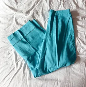 Norton McNaughton Blue Linen Pants Size Large thumbnail 1