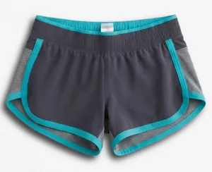 Activewear Womens Running Shorts Teal Grey Colorblock‎ Athletic Gym Shorts Small thumbnail 1