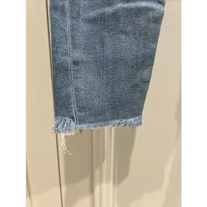 Mother High Waisted Looker Ankle Fray Jeans Blue Denim USA Made thumbnail 2