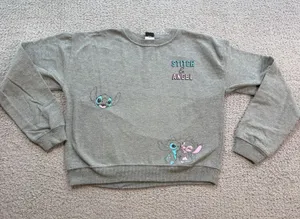 Disney Lilo & Stitch Angel Gray Crewneck Sweatshirt Women’s XS Jerry Leigh Movie thumbnail 1