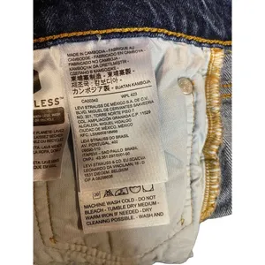 Levi's 501 Big E Women's Button Fly High Rise Denim‎ Blue Jean Shorts Size 34 thumbnail 7