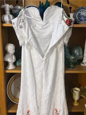 The Clothing Company Floral Embroidered Lace Off Shoulder Dress Size L thumbnail 4