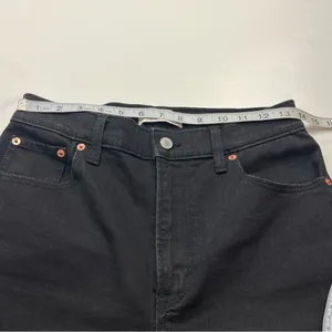 Abercrombie & Fitch 90s Straight Ultra High Rise 29 / 8 Regular Black Denim Jean thumbnail 4