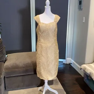 Women’s Mother of the Bride Dress Corset Back & Chiffon Jacket Size XL thumbnail 5