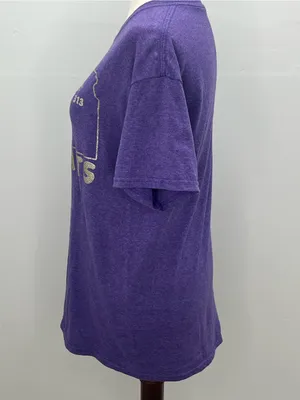 Gildan Women’s K-State Wildcats Exit 313 Purple Glitter Graphic T-Shirt Medium thumbnail 2