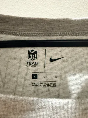 Nike Team Apparel NFL Seattle Seahawks Grey Graphic Long Sleeve Top Size L thumbnail 3