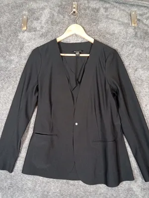 Athleta Avenue Blazer Womens Size 8 Black Stretch Travel Office Buniness Classic thumbnail 3