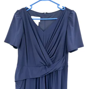 BHLDN Size US 12 Short Sleeve‎ Maxi Dress Formal Dark Blue Navy Wedding Party thumbnail 4