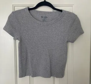 Brandy Melville gray baby tee thumbnail 1