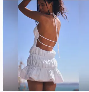 ZARA Tiered Mini Dress thumbnail 4