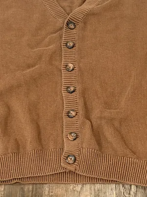Brandy Melville Rust Brown Button-Front Cardigan thumbnail 2