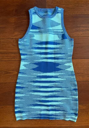 Beginning Boutique Blue Knit Dress thumbnail 3