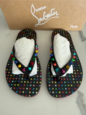 Christian Louboutin Loubi Flip Spikes Thong Sandals thumbnail 2