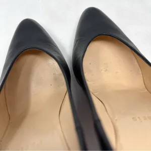 Christian Louboutin Vintage Y2K Yousra 100 Leather Notched Vamp Pump Heels Black thumbnail 7