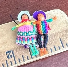 Vintage Dolly Guatemalan Brooch thumbnail 1
