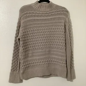 Haven Well‎ Within Quiet Luxury Organic Cotton Cable Knit Funnel Neck Sweater S thumbnail 1