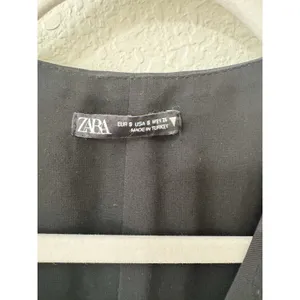 ZARA Jacquard Dot Puff Shoulder Blazer Mini Dress Black Size Small thumbnail 3