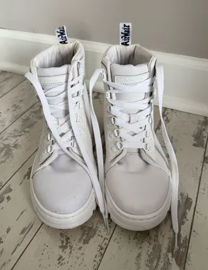 Dr. Martens White Boots thumbnail 1
