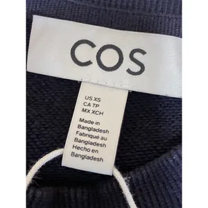 Cos Womens Dark Purple Oversized Crew Neck Long Sleeve Sweater Sweatshirt Top XS thumbnail 3