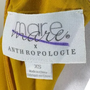 Mare Mare‎ x Anthropologie Halter Dress Women XS Gold Excellent Mod Mini Pocket thumbnail 4