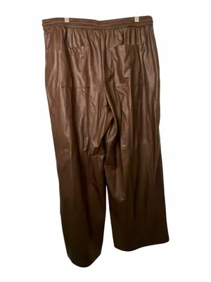 Women's Mid-Rise Wide Leg Faux Leather Pull-On Pants - Future Collective NWOT thumbnail 2