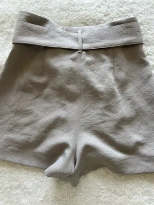 Wilfred High-Waist Paperbag Tie Waist Shorts Tan Size 2 thumbnail 4
