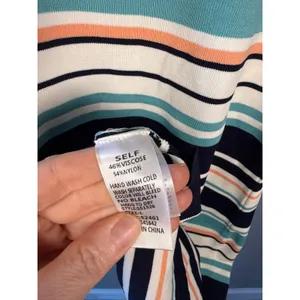 She + Sky Stripe Bodycon Dress L‎ Stretchy Square Neck Mini Summer thumbnail 7
