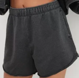 Aerie High-Waisted Raw Hem Sweat Shorts - Charcoal Gray (Size Medium, EUC) thumbnail 1